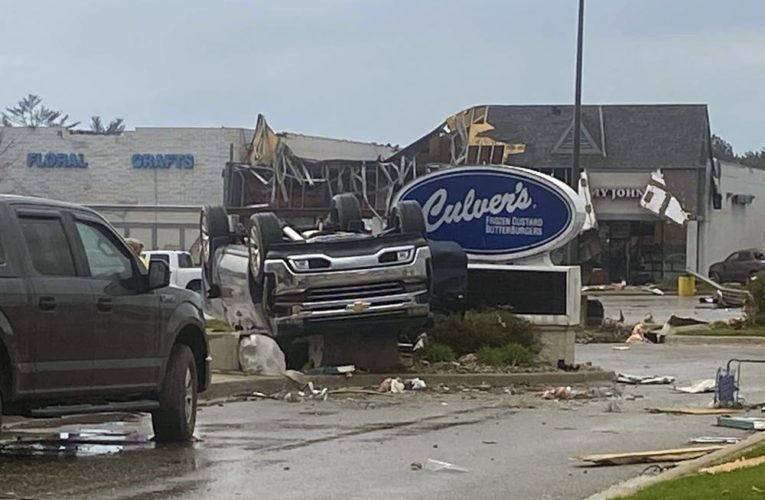 Michigan town ravaged by rare tornado