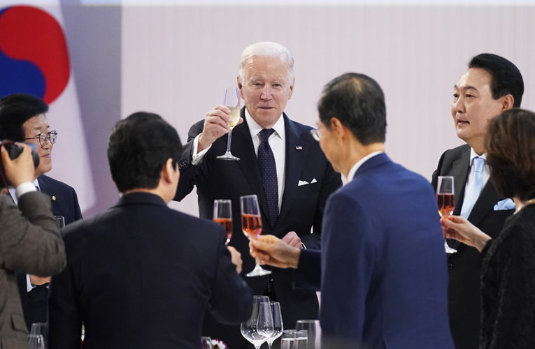 Biden signs $40B Ukraine aid bill that was flown to South Korea