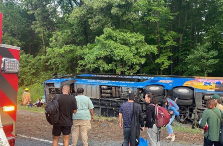 Maryland Megabus rollover leaves 15 people hospitalized