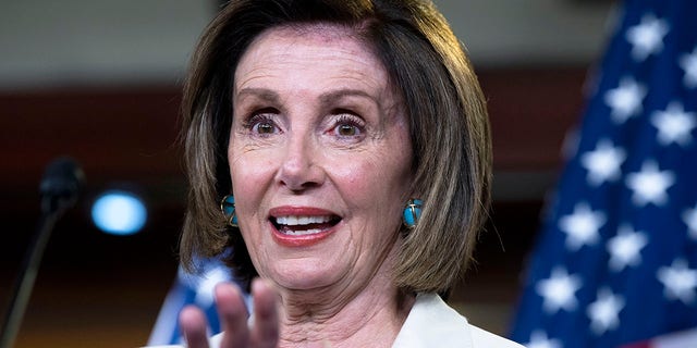 Speaker of the House Nancy Pelosi, D-Calif., conducts a news conference in the Capitol Visitor Center to introduce members of the select committee to investigate the January 6 attack on the Capitol July 1, 2021.