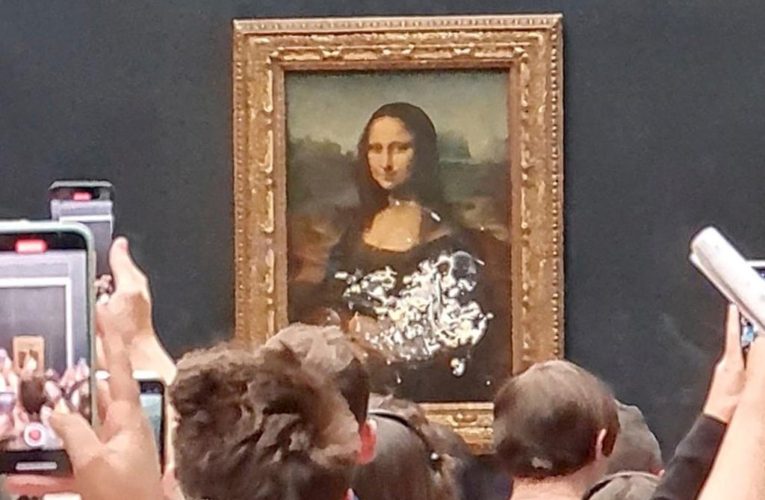 Mona Lisa attacked by cake-throwing climate activist