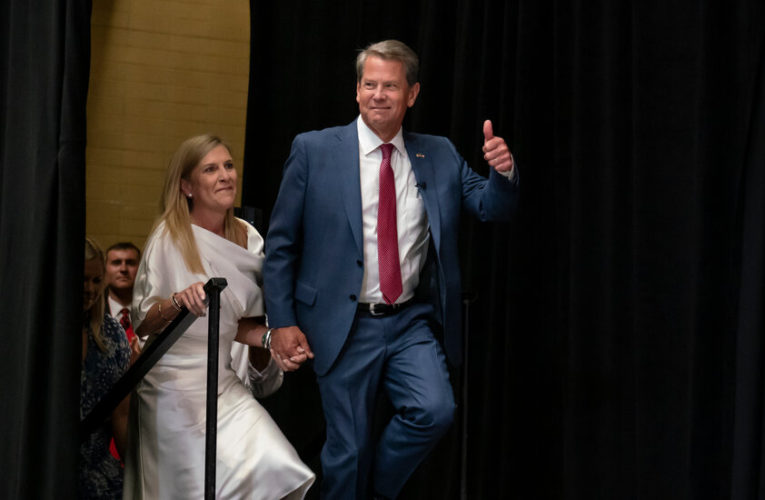 Brian Kemp trounces Trump-backed David Perdue in a Republican primary battle for Georgia governor.