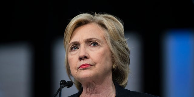 In this July 8, 2016, file photo, Democratic presidential candidate Hillary Clinton speaks at the African Methodist Episcopal Church national convention in Philadelphia. 