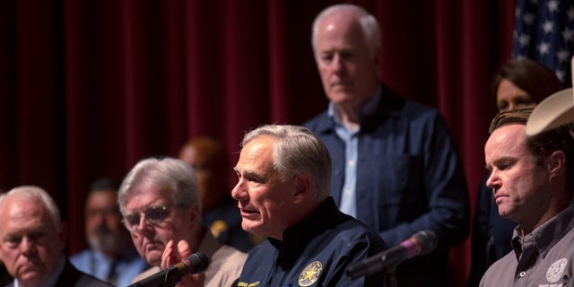 Texas Gov. Greg Abbott speaks during a news conference in Uvalde, Texas Wednesday, May 25, 2022. The 18-year-old gunman who slaughtered 19 children and two teachers at a Texas elementary school barricaded himself inside a single classroom and "began shooting anyone that was in his way," authorites said Wednesday in detailing the latest mass killing to rock the U.S. (AP Photo/Dario Lopez-Mills)