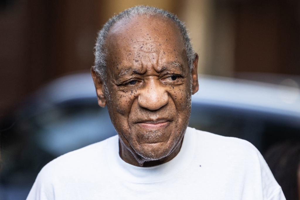 Disgraced actor Bill Cosby makes an appearance outside his home after being released from prison.