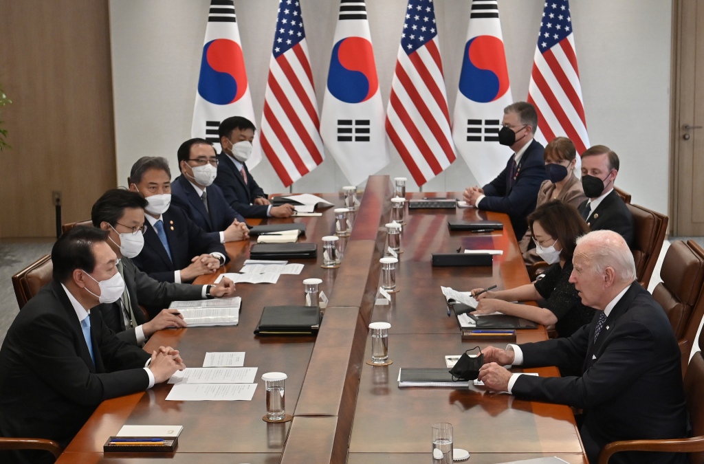 President Joe Biden and President Yoon Suk-yeol agreed to consider expanded military exercises to deter the nuclear threat from North Korea.