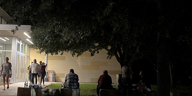 Families gathered at the Uvalde Civic Center on Tuesday after the shooting at Robb Elementary School.