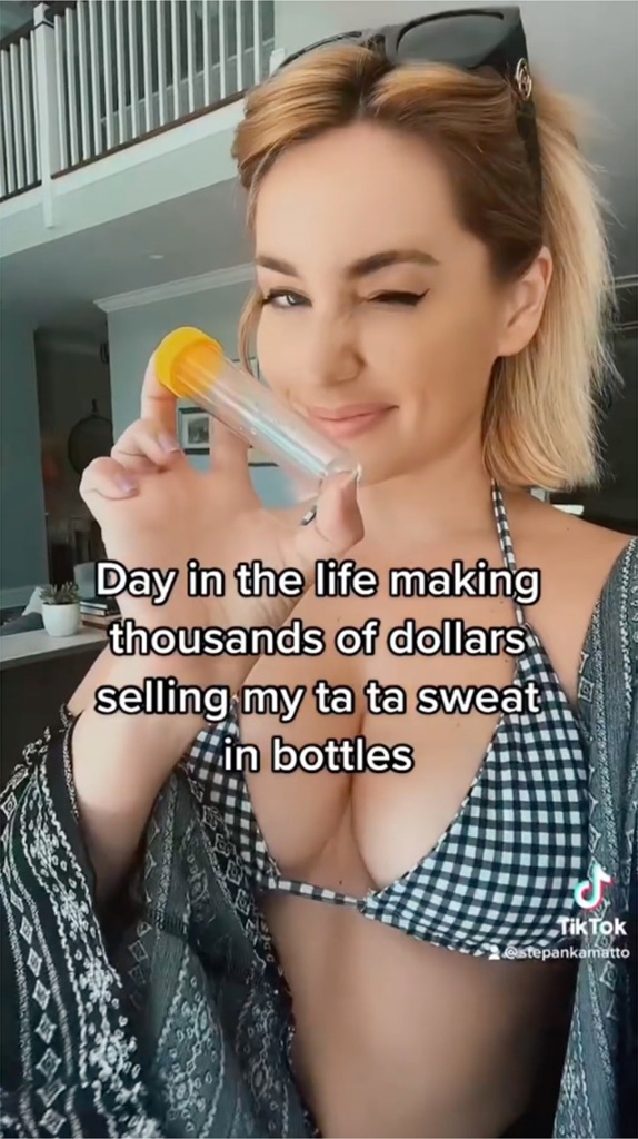 "It's going to be a hot girl summer, and my boobs are sweating so let's bottle it and sell it!" Matto is proving to the quite the entrepreneur with her new business. 