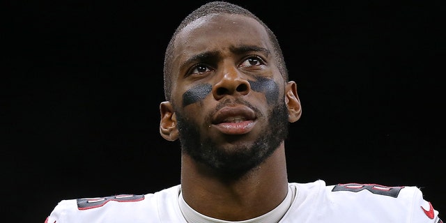 Kyle Pitts of the Atlanta Falcons reacts against the New Orleans Saints during a game at the Caesars Superdome Nov. 7, 2021, in New Orleans. 