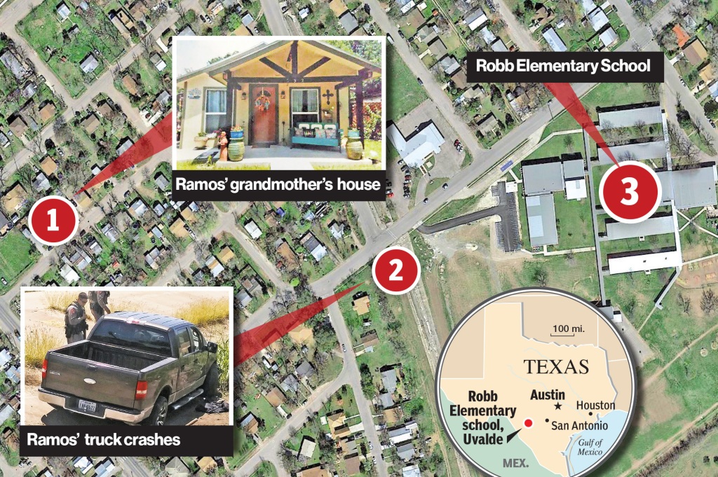 Texas school shooting map