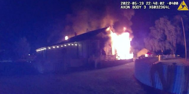 Sheriff's deputies in Seffner, Florida rescued a child from a burning house on Thursday night.