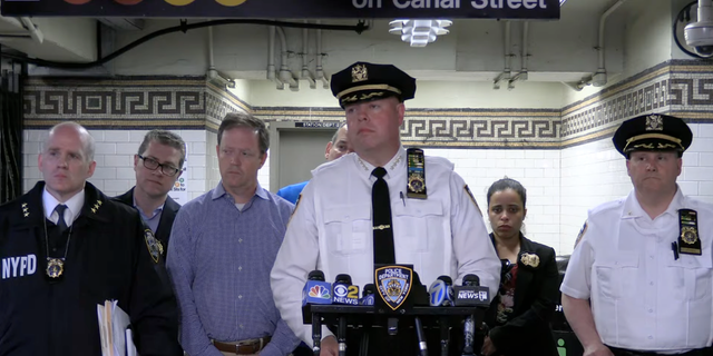 The New York City Police Department gives an update into the subway shooting on May 22.