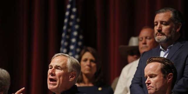 Texas Gov. Greg Abbott speaks during a news conference in Uvalde, Texas Wednesday, May 25, 2022.