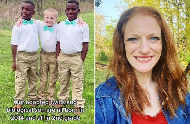 Alicia Dougherty raises her adopted twins, biological son as triplets