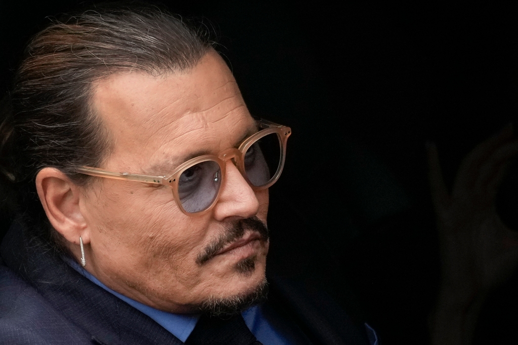 Depp is seen leaving court on May 27.