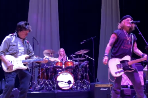 Johnny Depp takes to the rock stage with Jeff Beck after trial