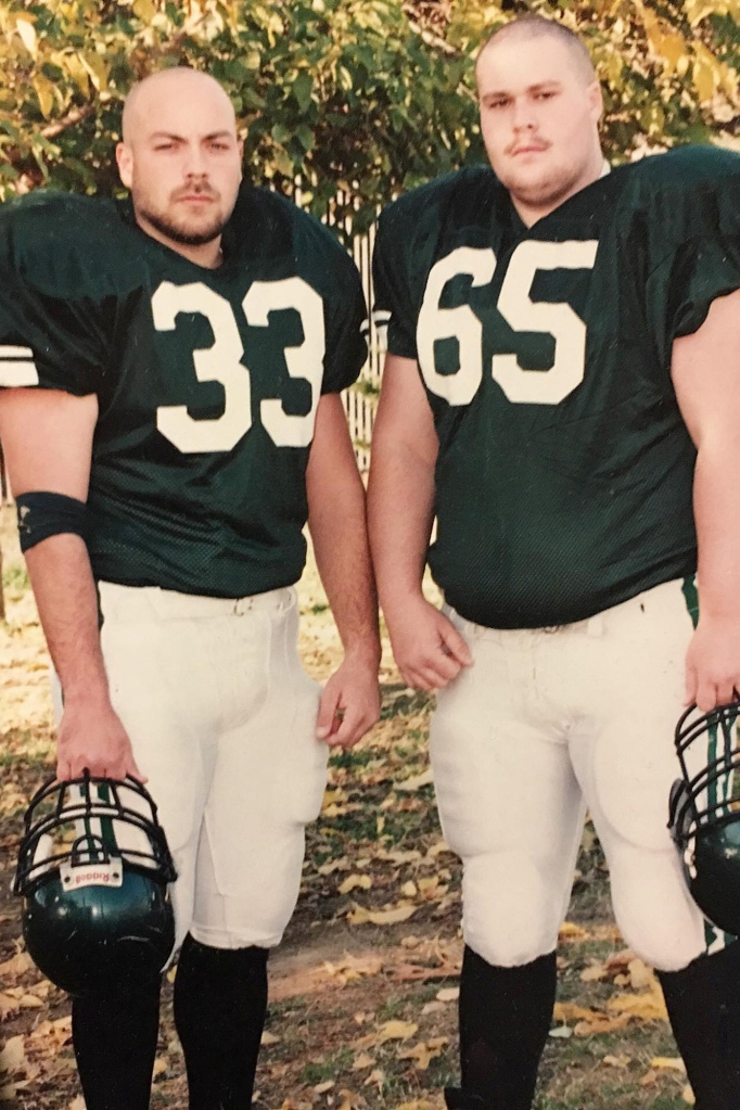 At 6-foot-4, 315 pounds, Lehman (right) was a high school football star who went on to play for the University of South Florida. As a cop, gang members nicknamed him "Tiny."