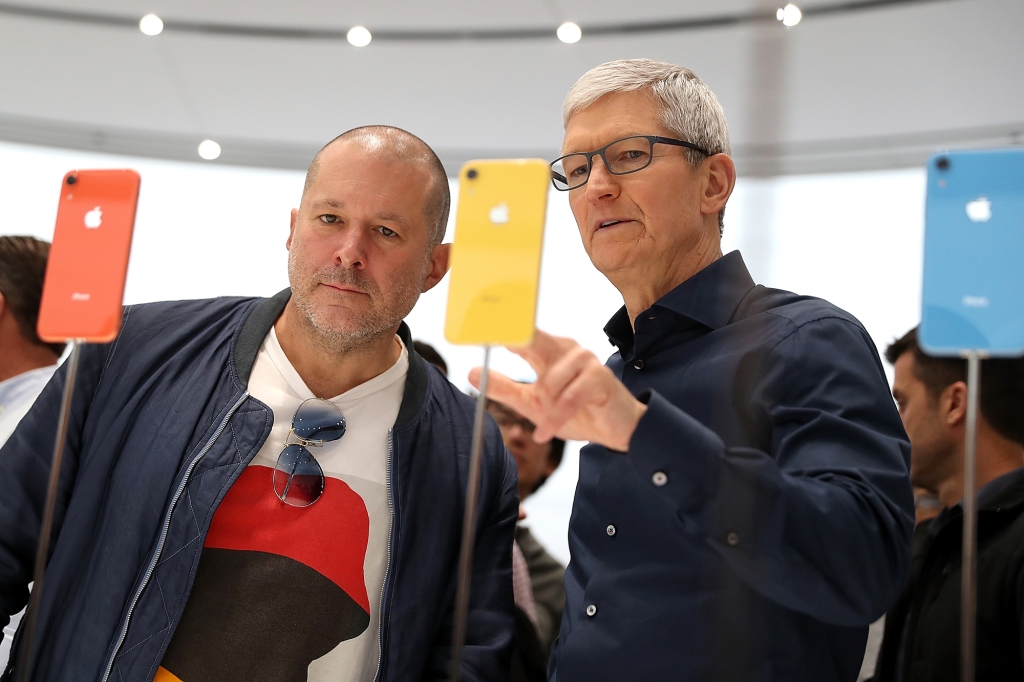 The iPhone marked a rare misstep for Apple and Ive; 2012's iPhone 5 was so unpopular that it pummeled Apple's share price and wiped $160 billion off its market cap. Ive (left) and current CEO Tim Cook (right) give their creation a closer look. 