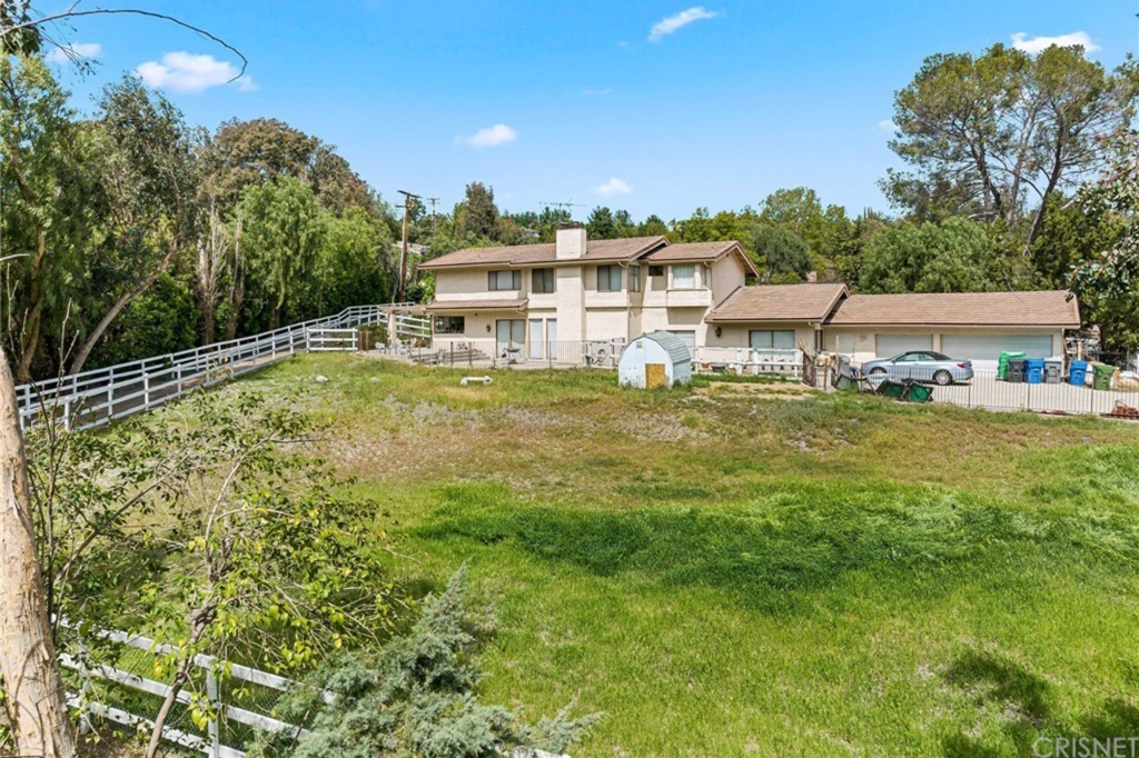 The expansive backyard.