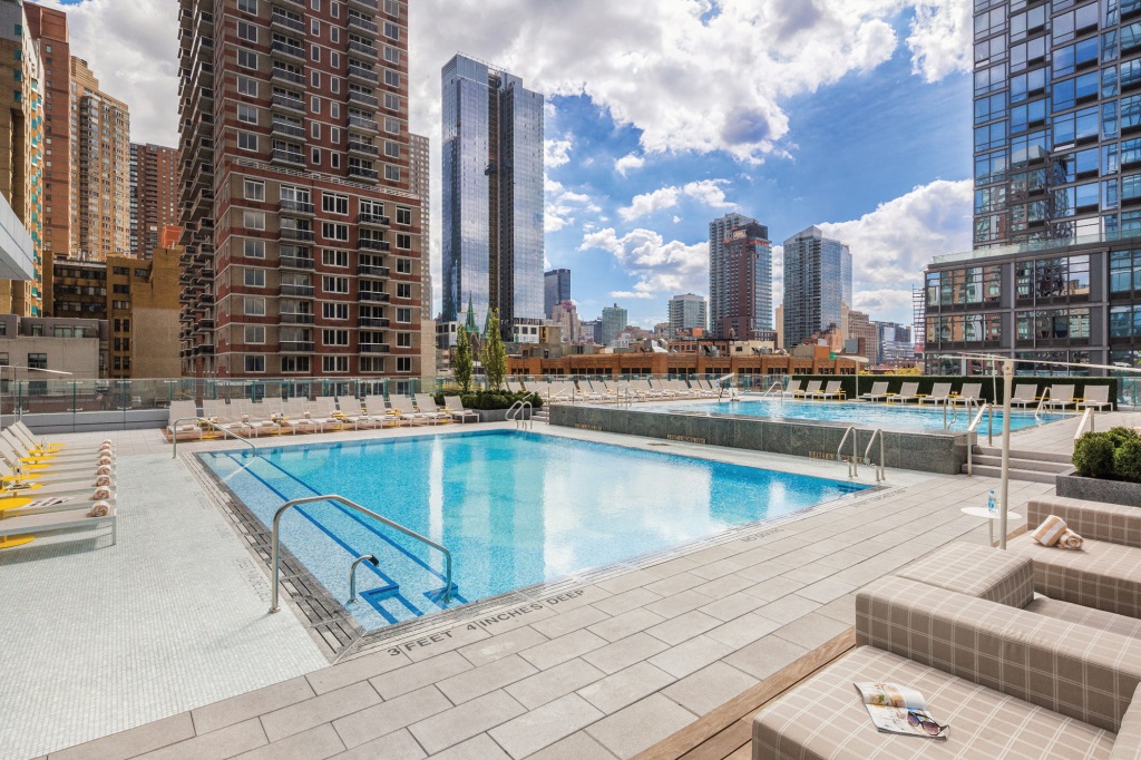 Life Time Fitness Sky Rooftop Pool NYC