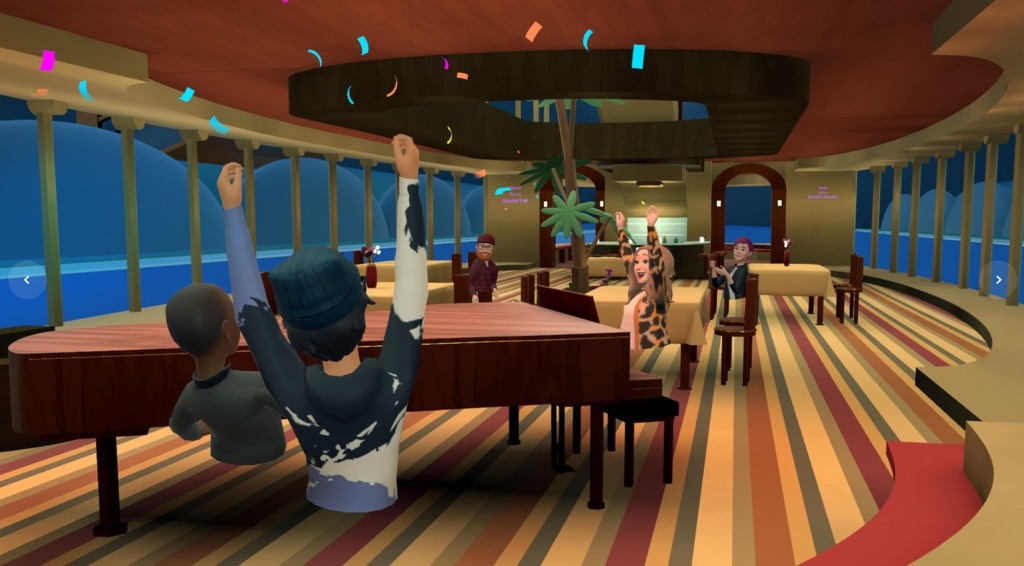 Avatars hanging out in the metaverse 