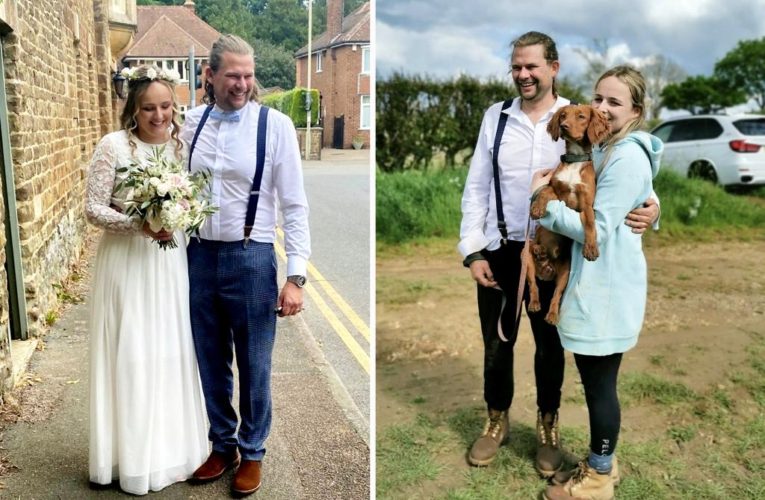 Newlyweds spend wedding day searching for missing dog: ‘I’m covered in scratches’