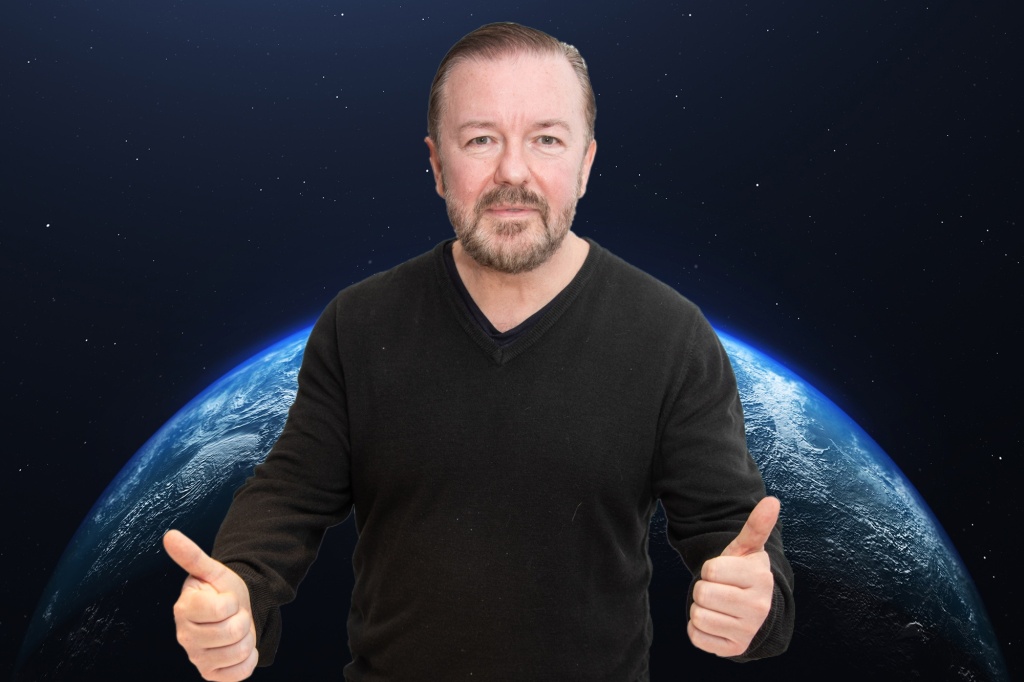 Gervais equated offensive dark humor to a vaccine against the harsh reality of existence.