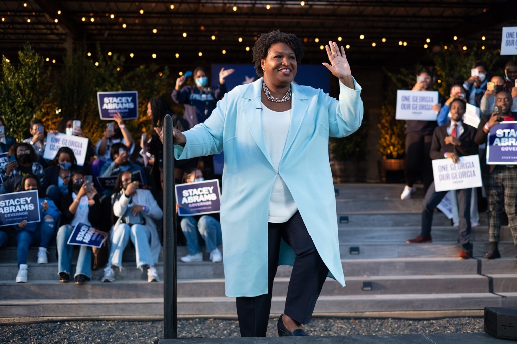 Abrams referenced the state's low mental health ranking and high maternal mortality ranking in her remarks.