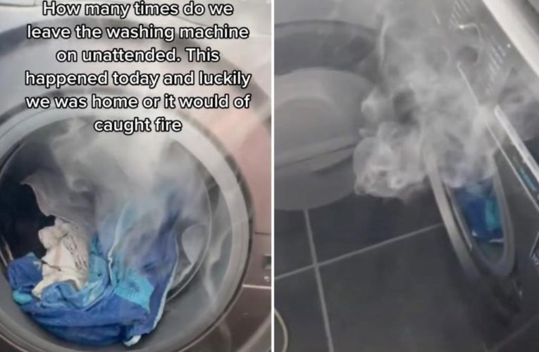 Man offers laundry warning after his washing machine fills with smoke