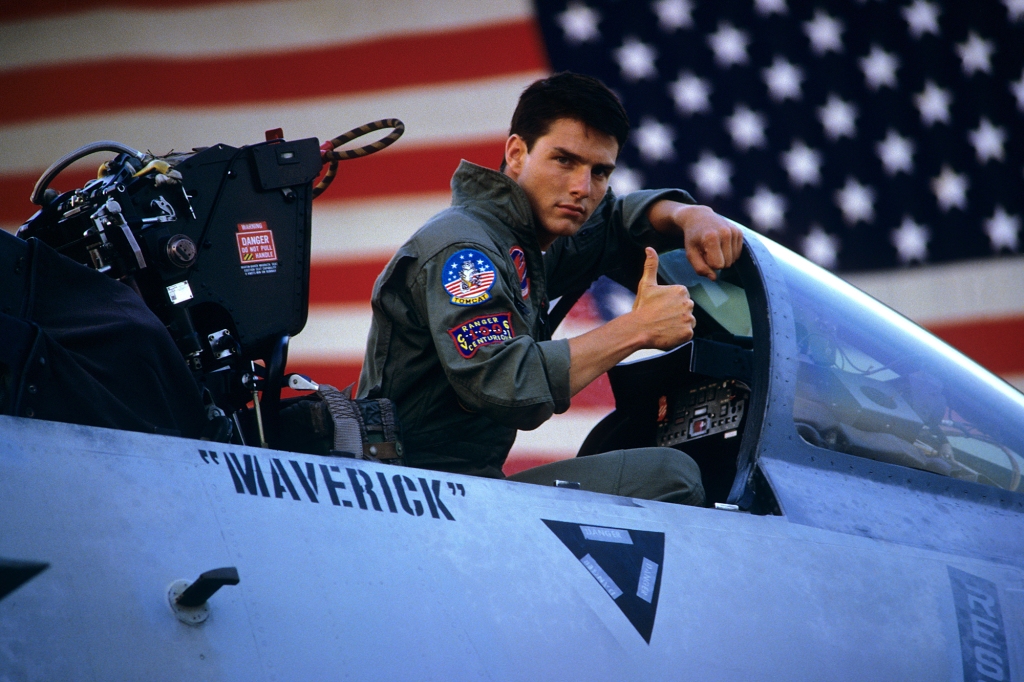 Tom Cruise played Pete "Maverick" Mitchell in the 1986 film.