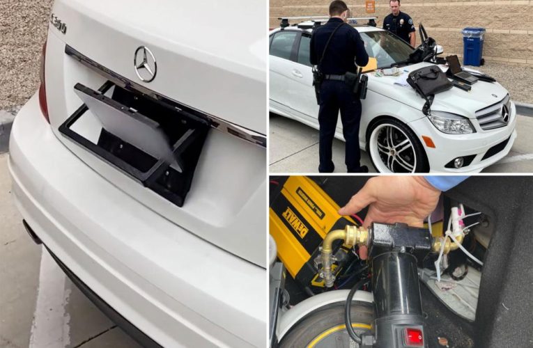 California Mercedes-Benz ‘something out of 007 movie,’ had license plate flipper, gas device