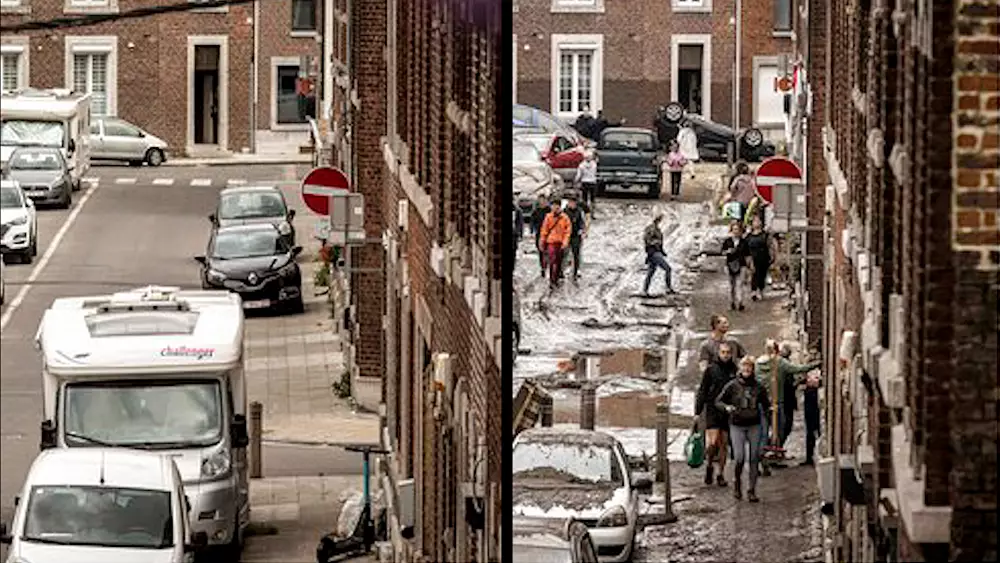 Flood hit communities in Belgium reeling one year on, as economic crisis aggravates situation