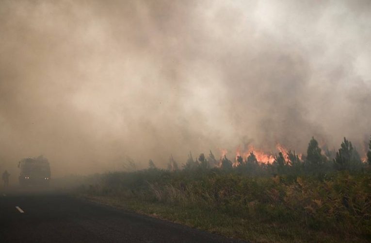 France’s evacuated residents help firefighters at crisis centre in southwest