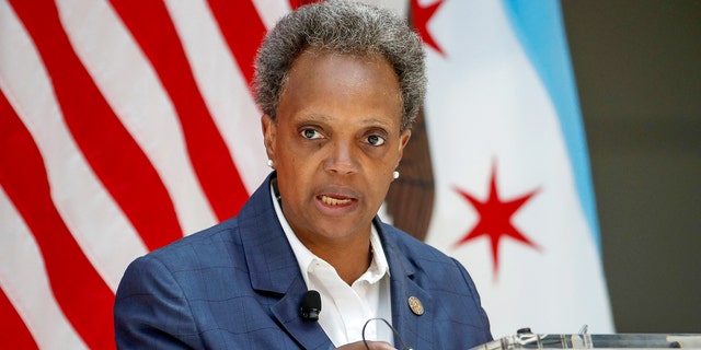 Chicago's Mayor Lori Lightfoot speaks during a science initiative event at the University of Chicago in Chicago, Illinois, U.S. July 23, 2020.