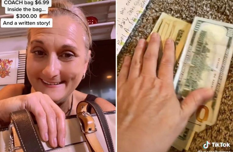 Woman discovers someone’s inheritance in $7 thrifted bag