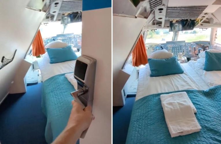 Hotel in cockpit of converted jumbo jet goes viral