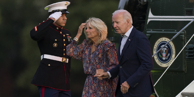 First lady Jill Biden and President Biden together.