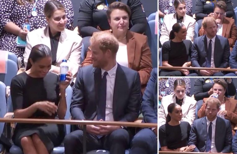 Meghan Markle gives her water bottle to coughing woman at UN