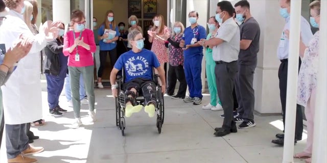 A California swimmer is telling his story after he says a great white shark "ferociously" bit him and "spit" him out.