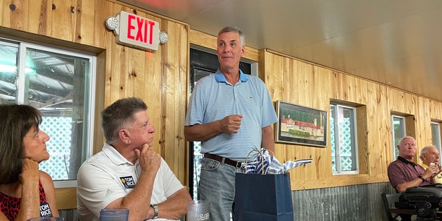 Republican Rep. Tom Rice of South Carolina speaks to supporters at a campaign event on the eve of the state's primary, Pawleys Island on June 13, 2022. Rice, who voted to impeach former President Donald Trump over the Jan. 6, 2021 attack on the U.S. Capitol, was defeated in the GOP primary by a Trump-backed challenger.