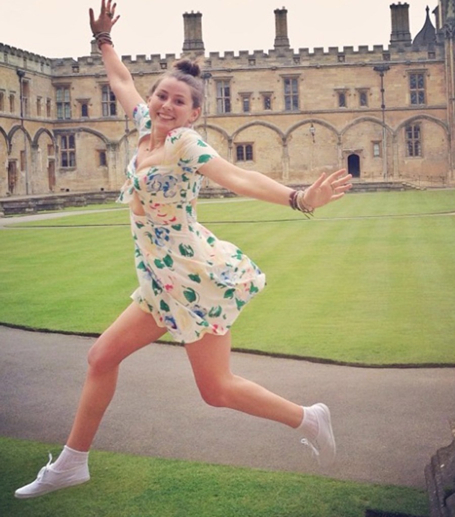 Frolicking around Cambridge: The pretty blonde — who hails from a wealthy Virginia family — garnered hundreds of thousands of followers on Instagram, where she shared detailed posts about her majestic life abroad at the historic sandstone college. 