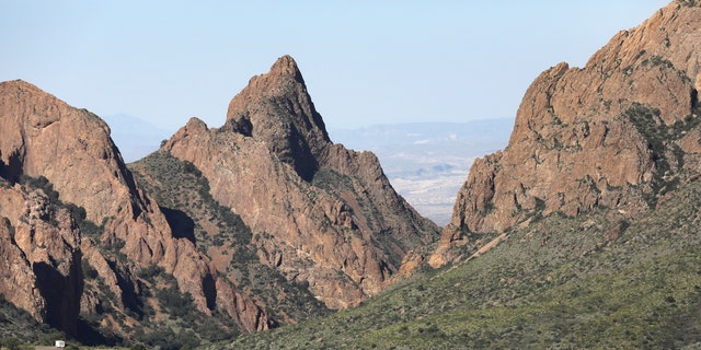 An RV camp sits within the Chisos Basin of the Big Bend National Park on Oct. 16, 2016, in West Texas. 