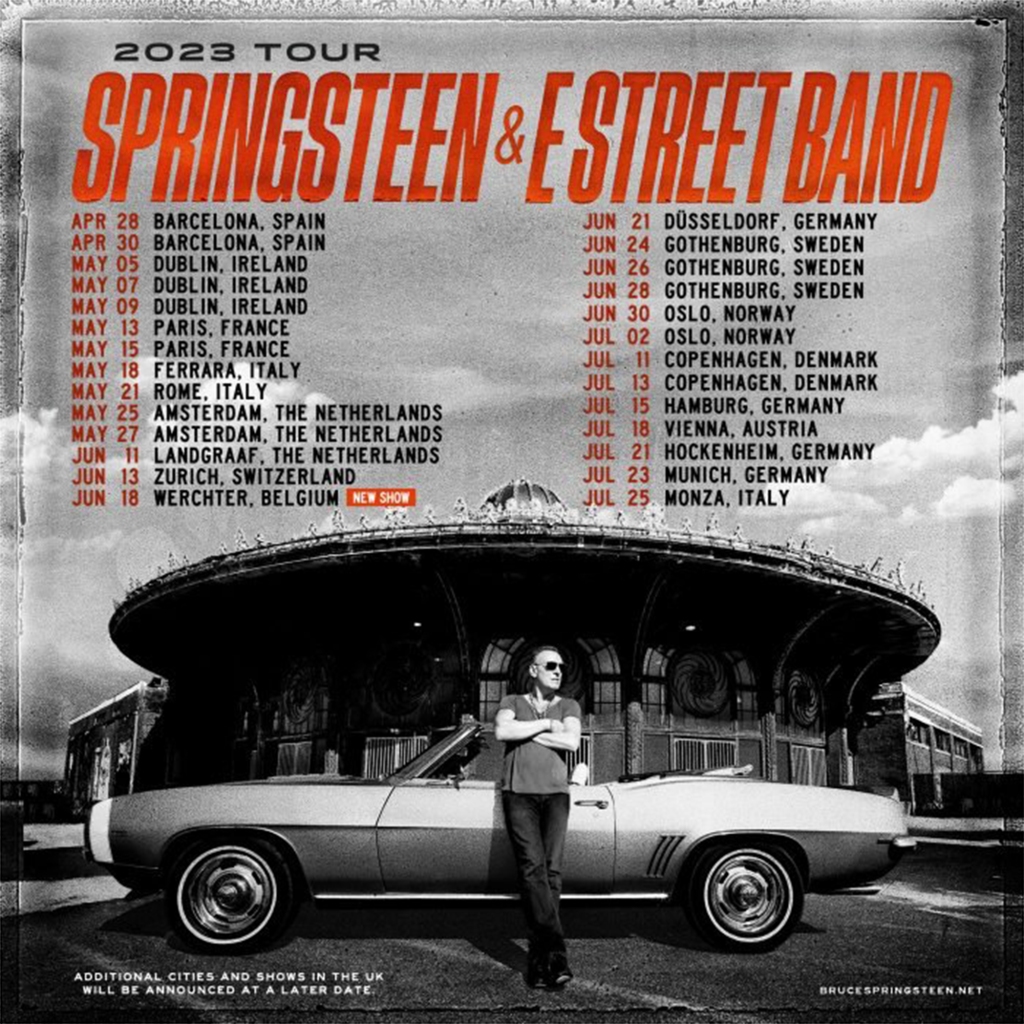 Bruce Springsteen's 2023 US tour dates with the E Street Band