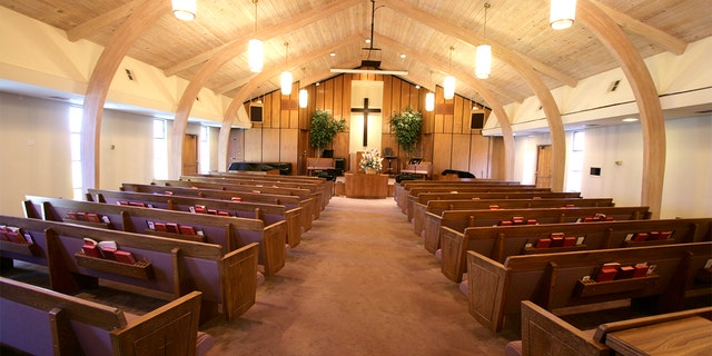 Sanctuary of a small church