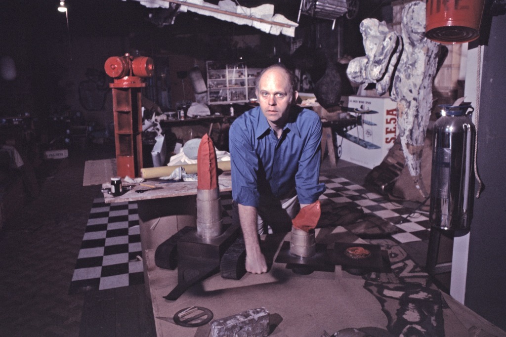 Claes Oldenburg in his studio, 1969.