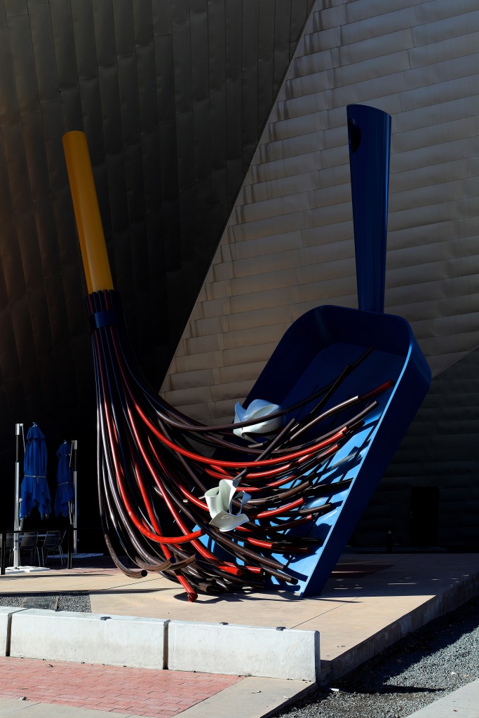 Coosje van Bruggen and Claes Oldenburg's "Big Sweep" sculpture in Denver.