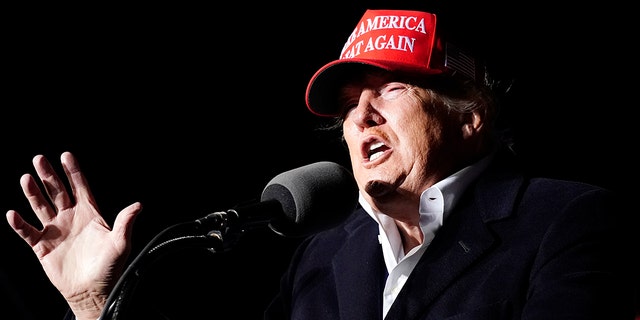 Former President Donald Trump speaks at a rally Saturday, Jan. 15, 2022, in Florence, Ariz.