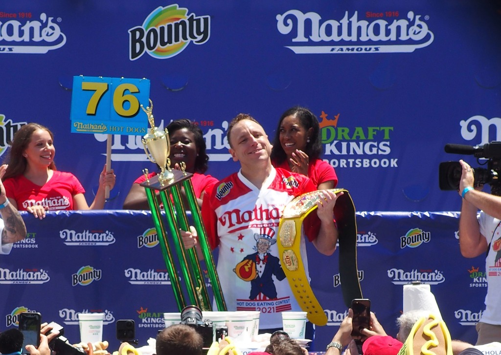 Joey Chesnut says he's going to "eat like a madman," as the Coney Island hot-dog eating champ will compete July 4.