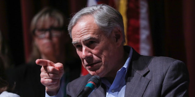 Texas Gov. Greg Abbott speaks during a press conference about the mass shooting at Uvalde High School May 27, 2022, in Uvalde, Texas. 