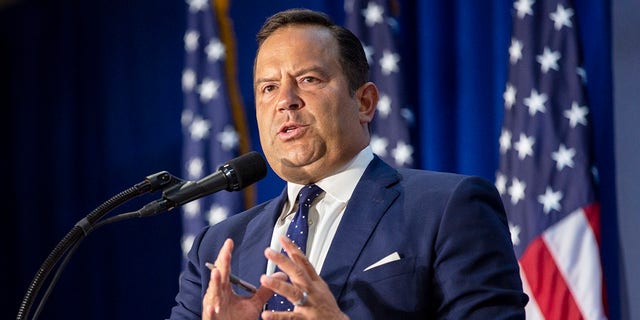 Former Trump advisor Steve Cortes speaks at an election-night party for Republican gubernatorial candidate Darren Bailey June 28, 2022, in Effingham, Ill.